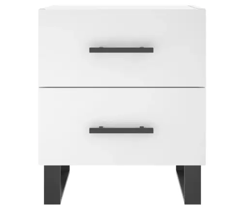 Naktinės Spintelės, 2Vnt., Baltos, 40X35X47,5cm Mediena