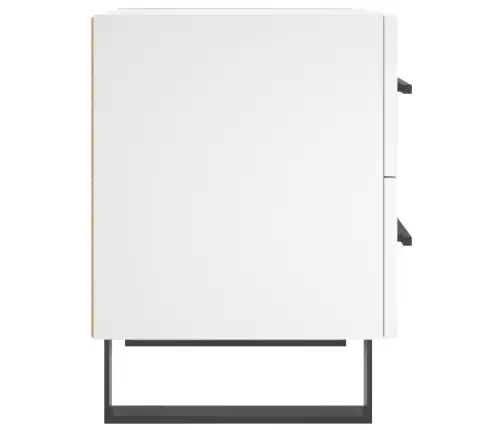 Naktinės Spintelės, 2Vnt., Baltos, 40X35X47,5cm Mediena