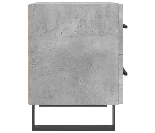 Naktsskapītis, Betona Pelēks, 40X35X47,5 Cm, Inženierijas Koks Vidaxl