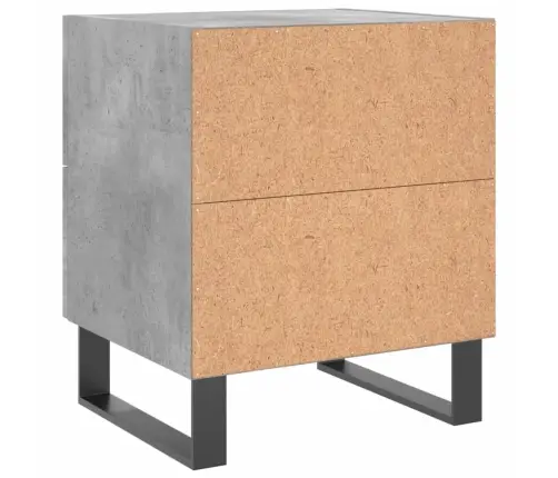 Naktsskapītis, Betona Pelēks, 40X35X47,5 Cm, Inženierijas Koks Vidaxl