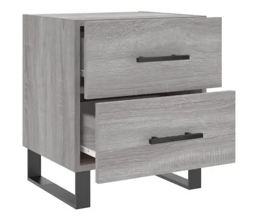 Naktsskapītis, Pelēks, 40X35X47,5 Cm, Inženierijas Koks Vidaxl