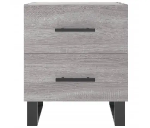 Naktsskapītis, Pelēks, 40X35X47,5 Cm, Inženierijas Koks Vidaxl