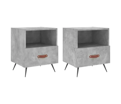 Öökapid 2 Tk, Betoonhall, 40 X 35 X 47,5 cm Tehispuit