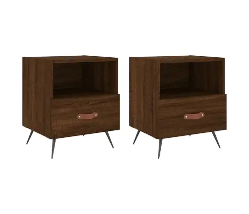 Naktsskapīši, 2 Gb., Ozolkoka, 40X35X47,5 Cm, Inženierijas Koks Vidaxl