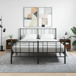 Naktinės Spintelės, 2Vnt., Rudos Ąžuolo, 40X35X47,5cm Mediena