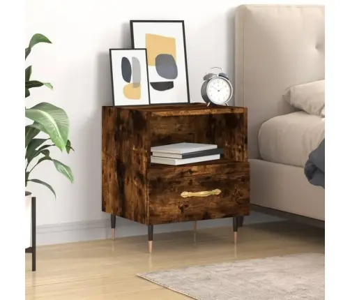 Naktsskapītis, Ozolkoka Krāsa, 40X35X47,5 Cm, Inženierijas Koks Vidaxl