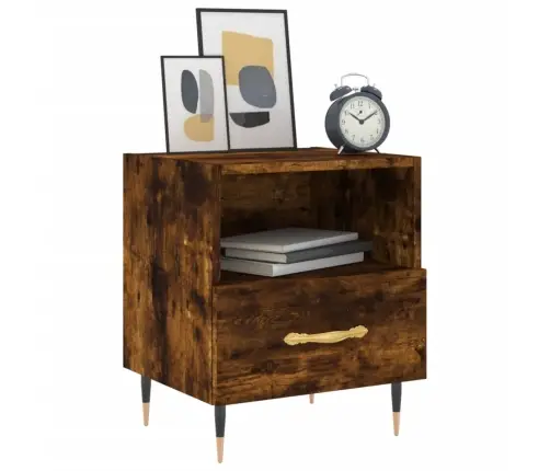 Öökapid 2 Tk, Suitsutatud Tamm, 40 X 35 X 47,5 cm Tehispuit