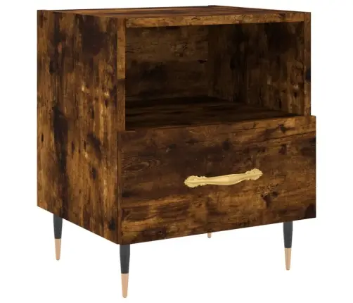 Öökapid 2 Tk, Suitsutatud Tamm, 40 X 35 X 47,5 cm Tehispuit