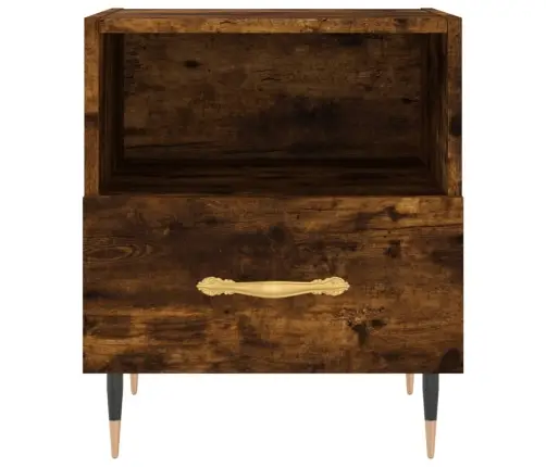 Öökapid 2 Tk, Suitsutatud Tamm, 40 X 35 X 47,5 cm Tehispuit