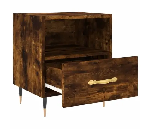 Öökapid 2 Tk, Suitsutatud Tamm, 40 X 35 X 47,5 cm Tehispuit