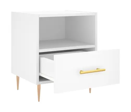 Naktinė Spintelė, Balta, 40X35X47,5cm Apdirbta Mediena