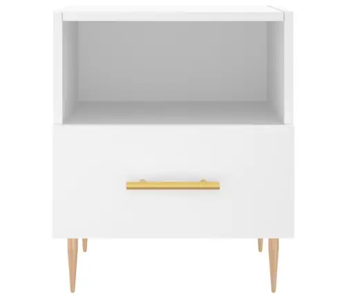 Naktinė Spintelė, Balta, 40X35X47,5cm Apdirbta Mediena
