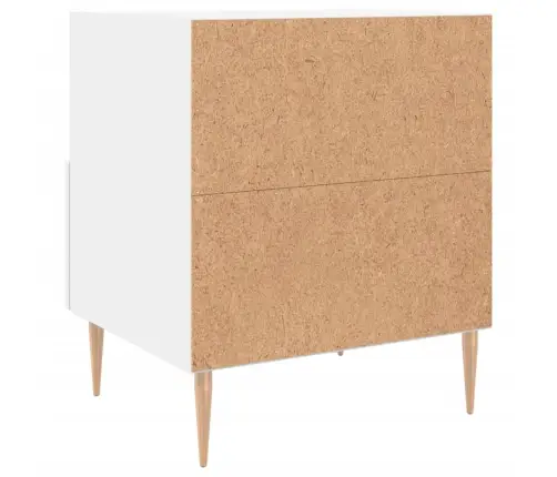 Naktinė Spintelė, Balta, 40X35X47,5cm Apdirbta Mediena