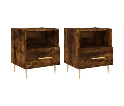 Naktsskapīši, 2 Gb., Ozolkoka, 40X35X47,5 Cm, Inženierijas Koks Vidaxl