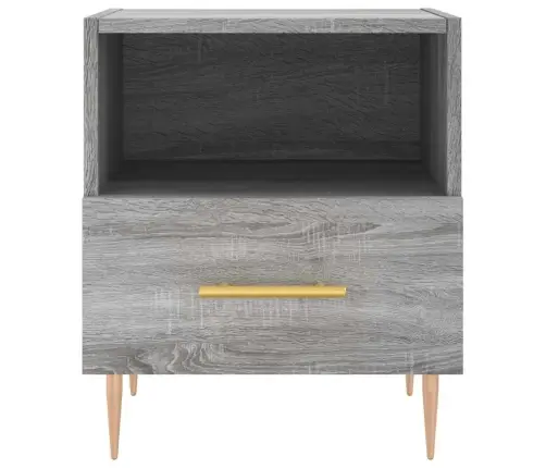 Naktsskapīši, 2 Gab., Pelēki, 40X35X47,5 Cm, Inženierijas Koks Vidaxl