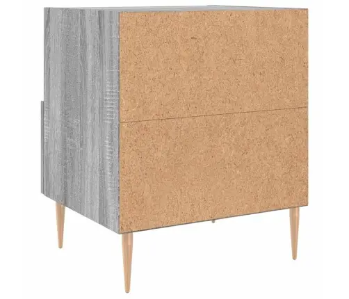 Naktsskapīši, 2 Gab., Pelēki, 40X35X47,5 Cm, Inženierijas Koks Vidaxl