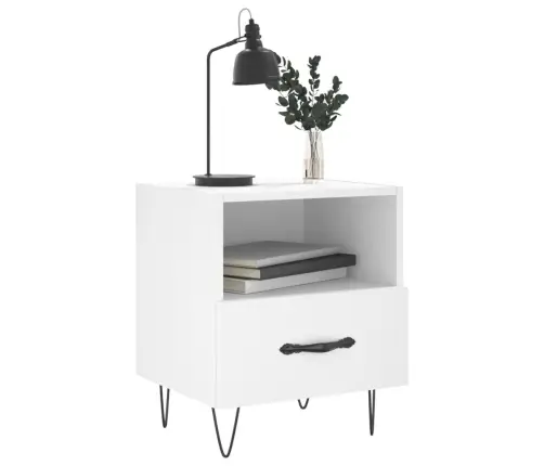 Naktsskapīši, 2 Gab., Balti, 40X35X47,5 Cm, Inženierijas Koks Vidaxl