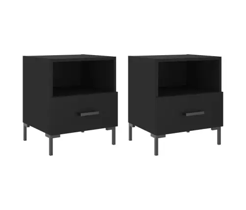 Öökapid 2 Tk, Must, 40 X 35 X 47,5 cm Tehispuit