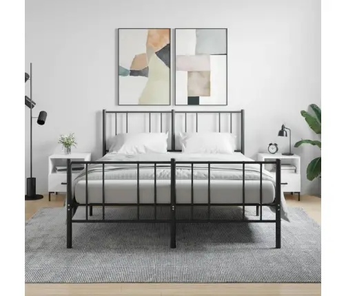 Naktsskapīši, 2 Gab., Balti, 40X35X47,5 Cm, Inženierijas Koks Vidaxl