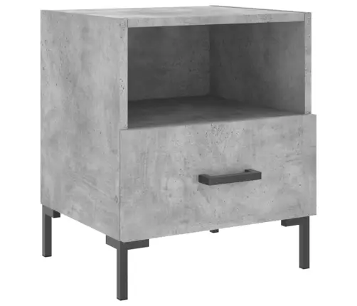 Naktinės Spintelės, 2Vnt., Betono Pilkos, 40X35X47,5cm Mediena