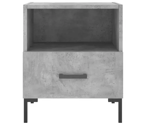 Naktinės Spintelės, 2Vnt., Betono Pilkos, 40X35X47,5cm Mediena