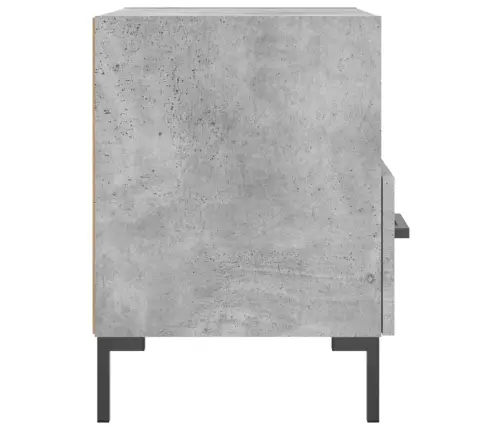 Naktinės Spintelės, 2Vnt., Betono Pilkos, 40X35X47,5cm Mediena
