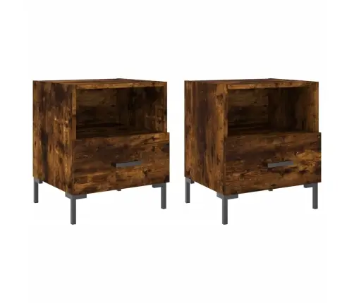 Naktsskapīši, 2 Gb., Ozolkoka, 40X35X47,5 Cm, Inženierijas Koks Vidaxl Naktsskapīši, 2 Gb., Ozolkoka, 40X35X47,5 Cm, Inženierijas Koks Vidaxl