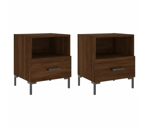 Naktsskapīši, 2 Gb., Ozolkoka, 40X35X47,5 Cm, Inženierijas Koks Vidaxl