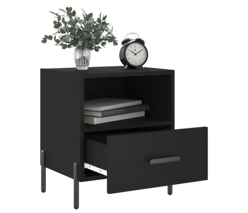 Naktsskapīši, 2 Gab., Melni, 40X35X47,5 Cm, Inženierijas Koks Vidaxl