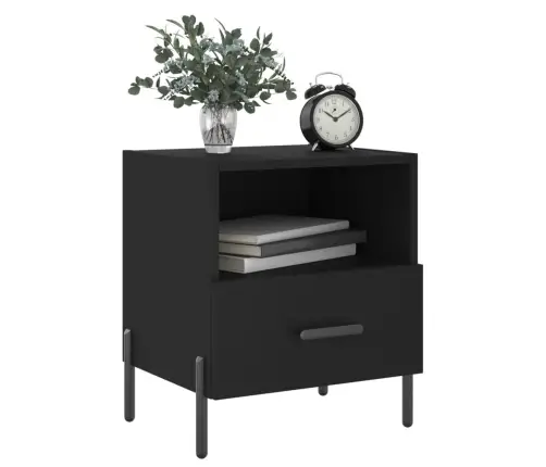 Naktsskapīši, 2 Gab., Melni, 40X35X47,5 Cm, Inženierijas Koks Vidaxl