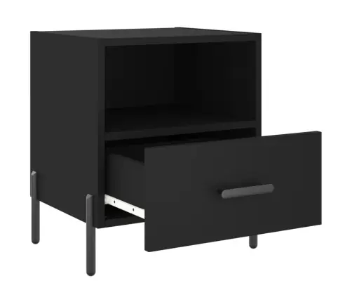 Naktsskapīši, 2 Gab., Melni, 40X35X47,5 Cm, Inženierijas Koks Vidaxl
