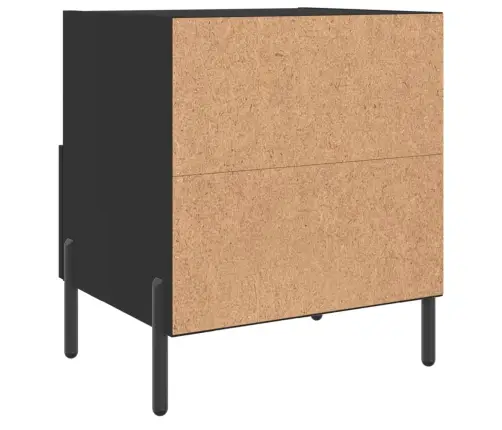 Naktsskapīši, 2 Gab., Melni, 40X35X47,5 Cm, Inženierijas Koks Vidaxl