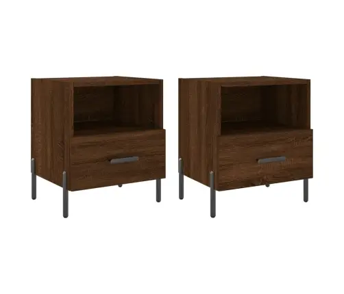 Naktsskapīši, 2 Gb., Ozolkoka, 40X35X47,5 Cm, Inženierijas Koks Vidaxl