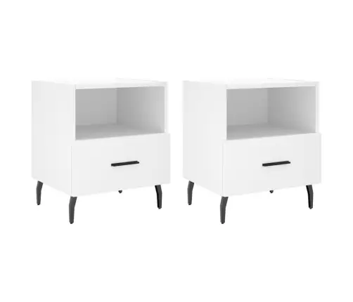 Naktsskapīši, 2 Gab., Balti, 40X35X47,5 Cm, Inženierijas Koks Vidaxl Naktsskapīši, 2 Gab., Balti, 40X35X47,5 Cm, Inženierijas Koks Vidaxl