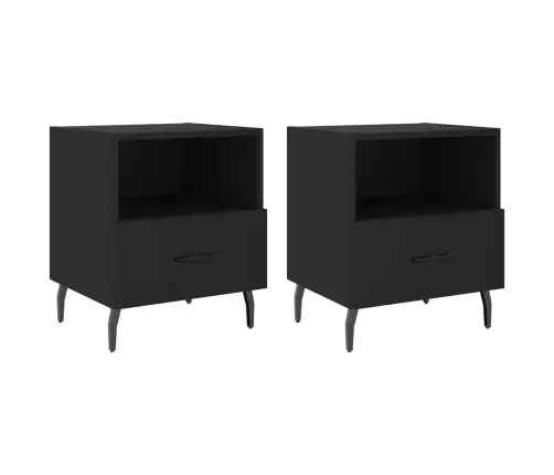 Öökapid 2 Tk, Must, 40 X 35 X 47,5 cm Tehispuit