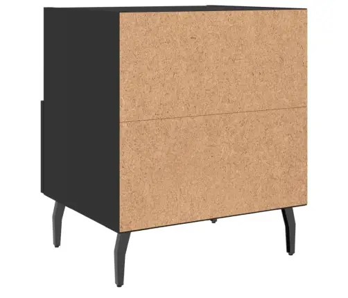 Öökapid 2 Tk, Must, 40 X 35 X 47,5 cm Tehispuit