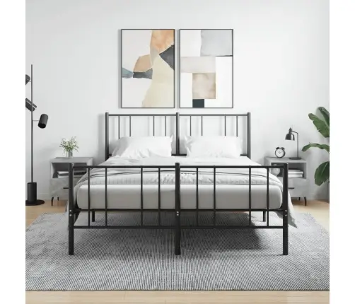 Naktinės Spintelės, 2Vnt., Betono Pilkos, 40X35X47,5cm Mediena