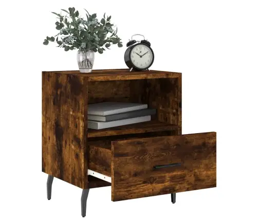 Öökapid 2 Tk, Suitsutatud Tamm, 40 X 35 X 47,5 cm Tehispuit