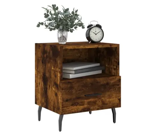 Öökapid 2 Tk, Suitsutatud Tamm, 40 X 35 X 47,5 cm Tehispuit