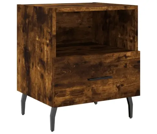 Öökapid 2 Tk, Suitsutatud Tamm, 40 X 35 X 47,5 cm Tehispuit