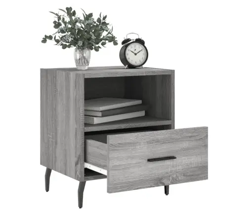 Naktinės Spintelės, 2Vnt., Pilkos Ąžuolo, 40X35X47,5cm Mediena