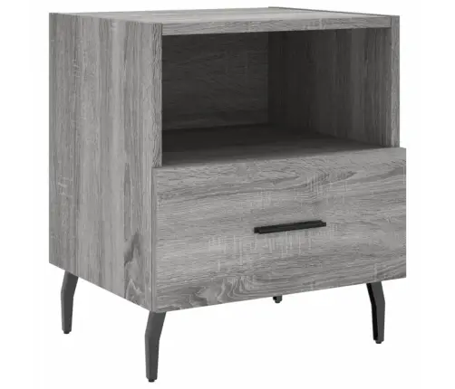 Naktinės Spintelės, 2Vnt., Pilkos Ąžuolo, 40X35X47,5cm Mediena