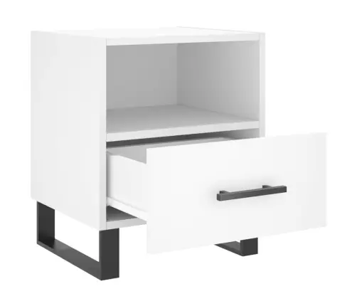 Naktsskapītis, Balts, 40X35X47,5 Cm, Inženierijas Koks Vidaxl