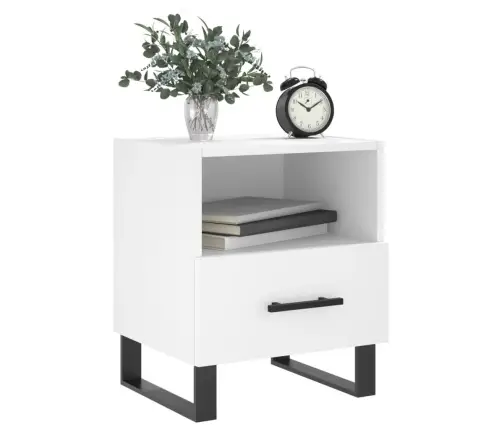 Naktinės Spintelės, 2Vnt., Baltos, 40X35X47,5cm Mediena Naktinės Spintelės, 2Vnt., Baltos, 40X35X47,5cm Mediena