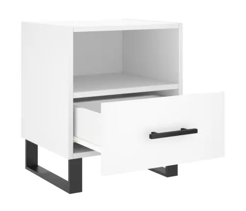 Naktinės Spintelės, 2Vnt., Baltos, 40X35X47,5cm Mediena Naktinės Spintelės, 2Vnt., Baltos, 40X35X47,5cm Mediena