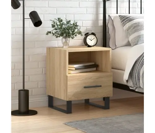 Naktsskapītis, Ozolkoka Krāsa, 40X35X47,5 Cm, Inženierijas Koks Vidaxl