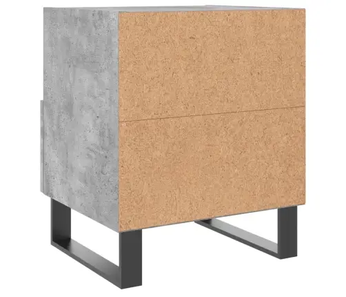 Naktsskapītis, Betona Pelēks, 40X35X47,5 Cm, Inženierijas Koks Vidaxl