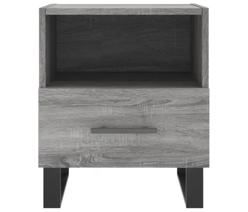 Naktsskapītis, Pelēks, 40X35X47,5 Cm, Inženierijas Koks Vidaxl