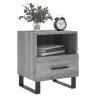 Naktsskapīši, 2 Gab., Pelēki, 40X35X47,5 Cm, Inženierijas Koks Vidaxl