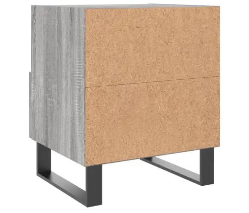 Naktsskapīši, 2 Gab., Pelēki, 40X35X47,5 Cm, Inženierijas Koks Vidaxl